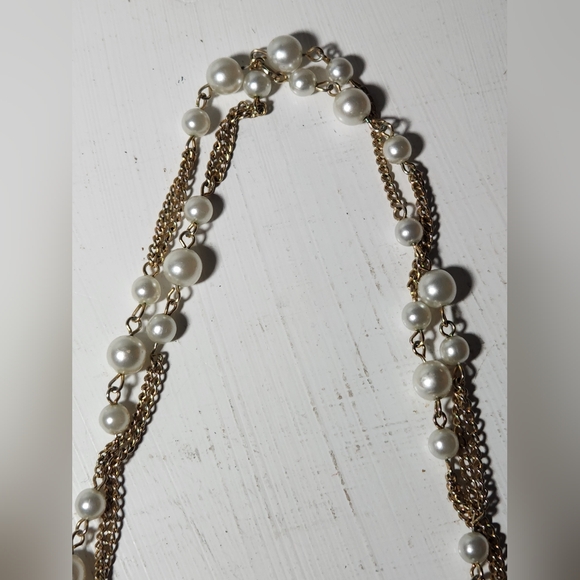 Vintage Faux Pearl Single Strand Necklace 25.5" - Picture 2 of 7